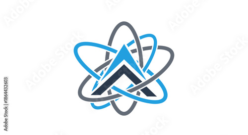 Abstract Logo Representing Innovation, Connection, And Modern Technology Design