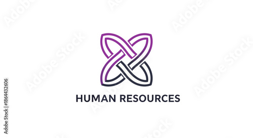 Abstract Logo Representing Human Resources, Talent Management, And Corporate Identity Design
