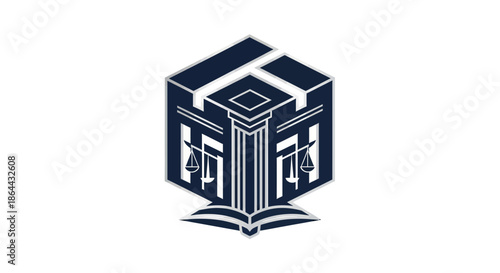 Abstract Logo Representing Justice, Law, And The Core Principles Of Authority And Ethics