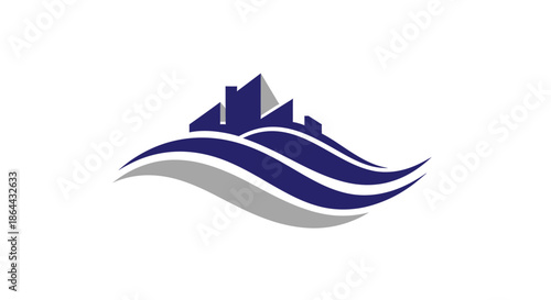 Abstract Logo Representing Urban Development And Innovative Real Estate Solutions