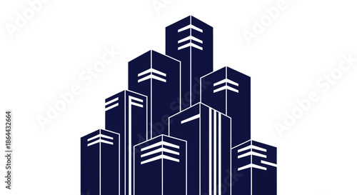 Abstract Metropolis Artwork Representing Modern Architecture And Contemporary Design