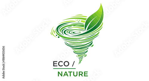 Abstract Nature Symbol Representing Environmental Protection and Sustainable Energy Practices