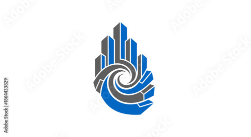 Abstract Metropolis Symbolizing Urbanization, Modern Structures, And Architectural Design