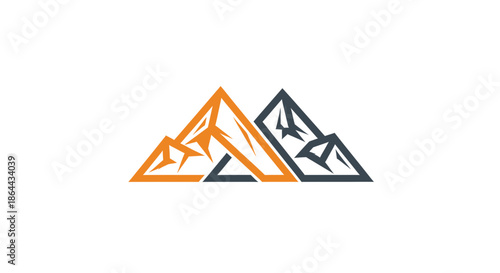 Abstract Mountains Logo with Modern and Stylish Design for Brand Identity and Represent