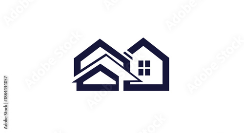 Abstract Real Estate Logo Showing Modern Style, Property and Architecture Concepts