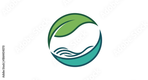 Abstract Nature Element Representing Harmony and Sustainable Practices In Minimalist Design