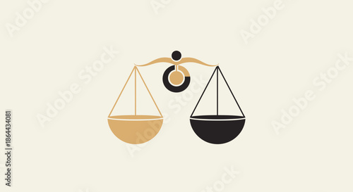 Abstract Scales Justice Symbol Depicting Balance and Equanimity for Legal Concepts
