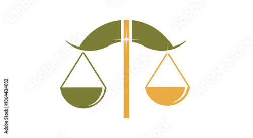 Abstract Scales Logo: Equilibrium and Balance Symbol for Legal, and Business Contexts
