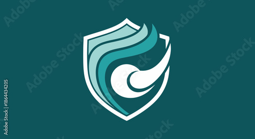 Abstract Shield Design Depicting Protection, Security, And Modern Aesthetic