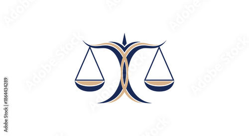 Abstract Scale Design: Symbolizing Justice, Balance, Fairness, And Legal Representation