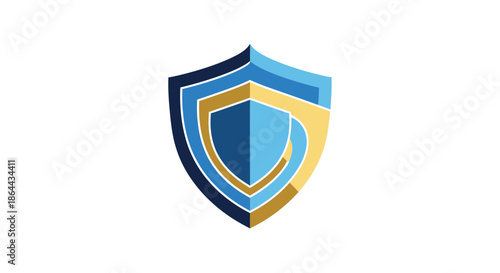 Abstract Shield Icon Illustrating Security, Protection and Reliable Digital Safeguarding