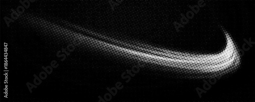 Modern abstract background. Halftone dots in circle form. Spiral logo, icon or design element. Black dots on a white background and white dots on the black side.