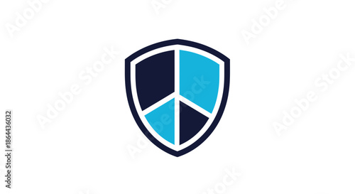 Abstract Shield With Geometric Design, Symbolizing Protection And Security Concepts
