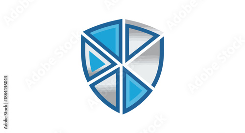 Abstract Shield With Geometric Designs Representing Protection And Security Concept