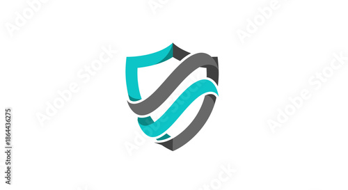 Abstract Shield With Dynamic Design, Symbolizing Protection and Security in Modern Context