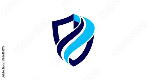 Abstract Shield With Dynamic Design Representing Security And Technological Advancement