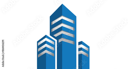 Abstract Skyscrapers Rising High Symbolizing Modern Architecture And Development