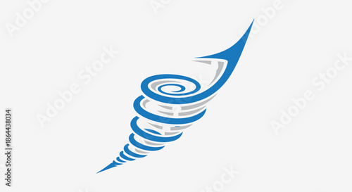 Abstract Swirling Vortex Design Representing Force, Energy, and Powerful Upward Movement