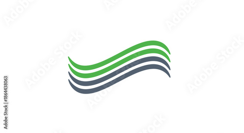 Abstract Wavy Lines Design: Ideal Symbol for Eco-Friendly Brands and Conceptual Projects
