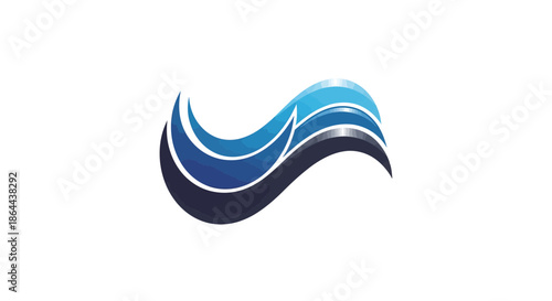 Abstract Waves Design for Diverse Applications Suitable as a Modern Logo or Symbol