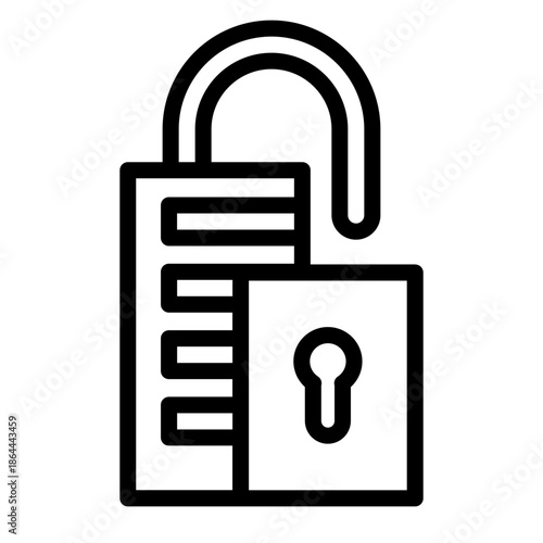 부동산 아웃라인 아이콘. 보안 아파트