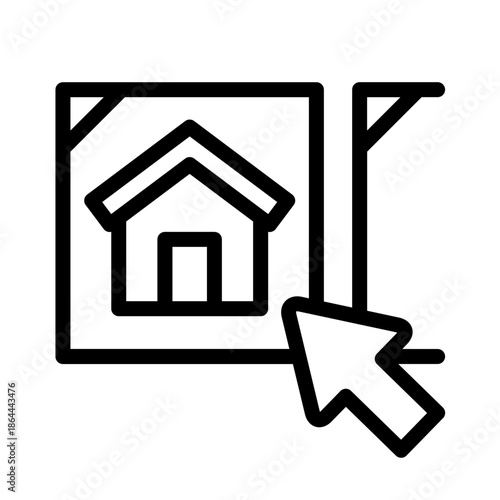 부동산 아웃라인 아이콘. 매물 목록