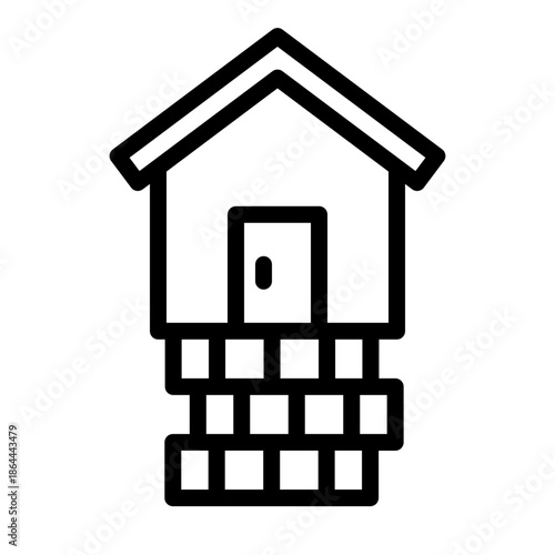 부동산 아웃라인 아이콘. 부동산 투자