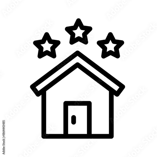 부동산 아웃라인 아이콘. 프리미엄 매물