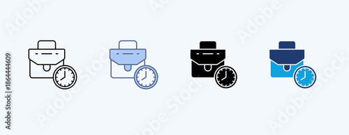 Hourly Multiple Icon Illustration Vector