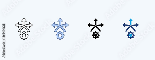 Flexibility Multiple Icon Illustration Vector