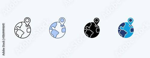 Geolocation Multiple Icon Illustration Vector