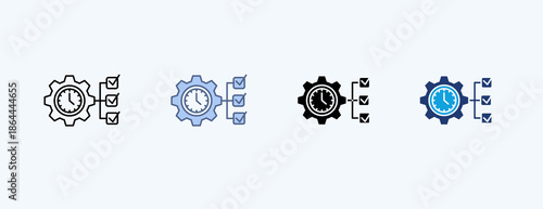 Time Management Multiple Icon Illustration Vector