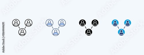 Collaboration Multiple Icon Illustration Vector