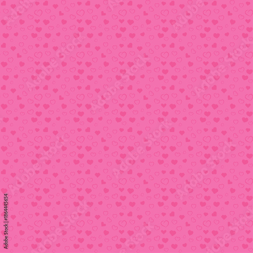 Seamless repeating pattern with tiny hearts on pink background. Subtle coordinating design ideal for quilting, kids fabrics, nursery decor, and background use. Vector illustration