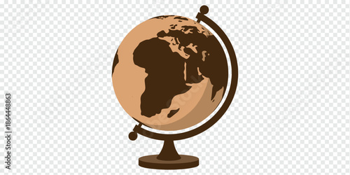 Flat Design Globe Illustration for Geography and Travel Concepts global travel concept
