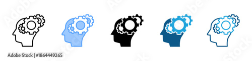 Critical Thinking icon set multiple style collection