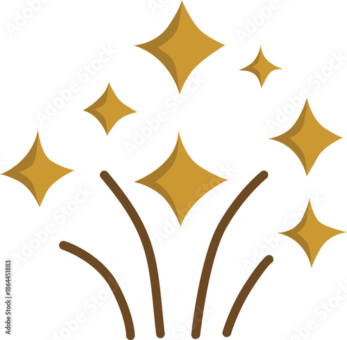 Sparkle gold illustration