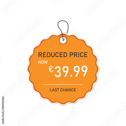 Reduced price last chance scalloped euro sale tag