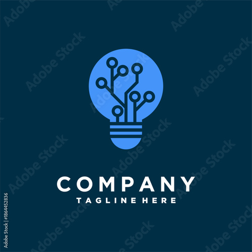 digital technology logo design network, internet, connection