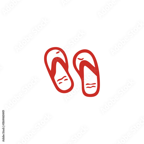 Red Flip Flops Illustration
