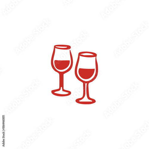 Two Wine Glasses Clipart