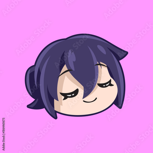 Chill Anime cute Character Head 