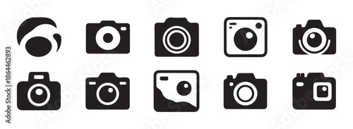 Minimalist Mixed Camera and Social Media App Icon Set for Photography