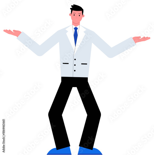 man in red suit and tie