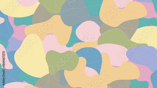 Abstract colorful fluid and lines on background.