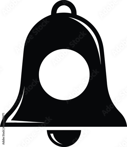Black and white bingo bell icon