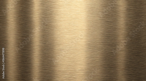 Brushed Bronze Metal Surface With Vertical Light Reflections