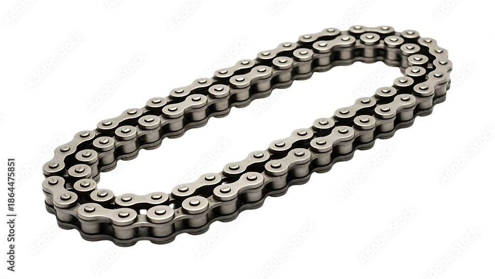 Obraz premium A silver metal chain isolated on transparent background