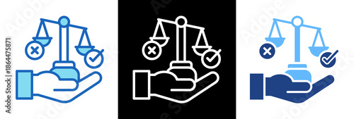 Ethical Responsibility triplestyle icon