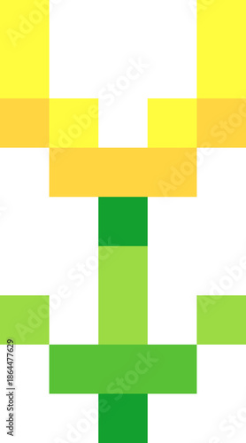 SImple Pixelated Flower Illustration